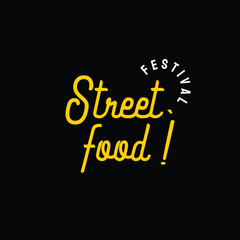 Fototapeta na wymiar Street food festival logo vector design template