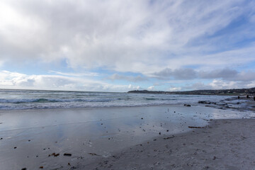 A view on the Pacific ocean shore, CA