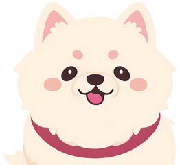Cute chibi dog png. Generative AI