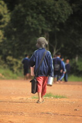 Fototapeta premium Walking to School