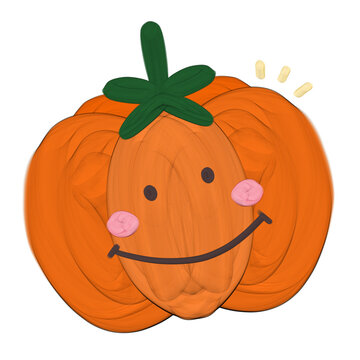 Cute pumpkin vegetable stationary sticker oil painting