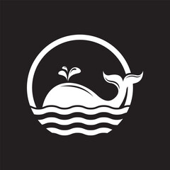 Whale vector logo icon design