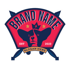 king dog badge logo