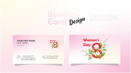 Women's Day red full Set branding Design