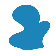 Blue Abstract Shapes Decor 