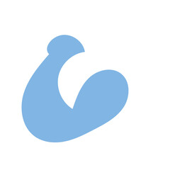 Blue Abstract Shapes Decor 