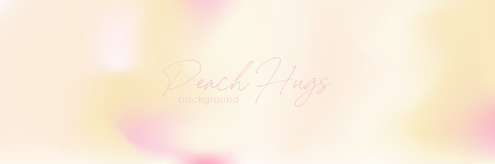Romantic gradient pattern in blurry cute style. Gradient background with yellow and pale pink colors. Vector abstract concept.
