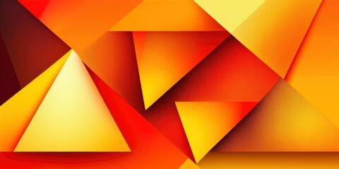 abstract triangle background, orange geometric shapes wallpaper texture, polygon origami gradient, generative ai