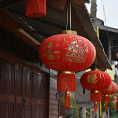 Chinese lanterns that don't light up in Thailand