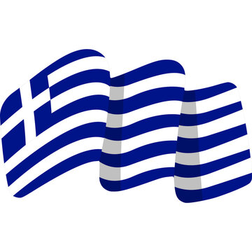 greece waving flag isolated illustration for national event or independence day