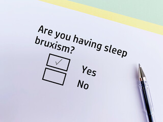 Obraz premium Questionnaire about dental care