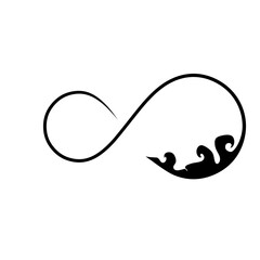 floral decorative design infinity shape vector illustration eps	