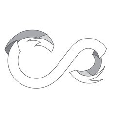 decorative ribbon infinity shape vector illustration eps