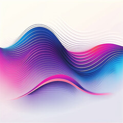 white background and colorful wave line dot background, line wave light glowing effect particular background. 