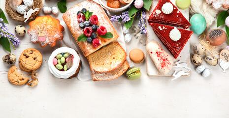 Easter desserts  table.