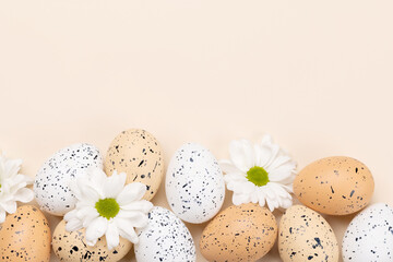 Easter eggs and flowers