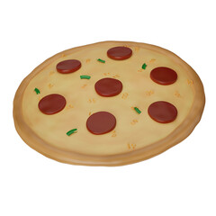 pizza 3d illustration