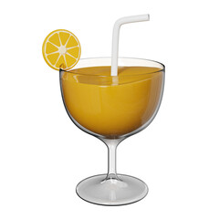 orange juice 3d illustration
