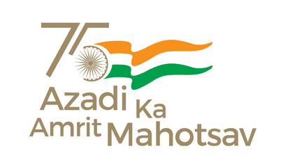 Azadi ka Amrit Mahotsav logo transparent png. Vector illustration  - obrazy, fototapety, plakaty