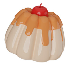 pudding 3d illustration