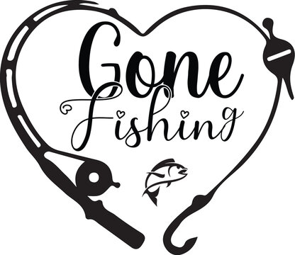 Gone fishing sign Stock Photos, Royalty Free Gone fishing sign Images
