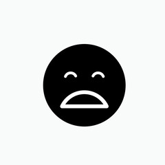 Sad Emoji Faces Vector Icon for Apps and Websites.    