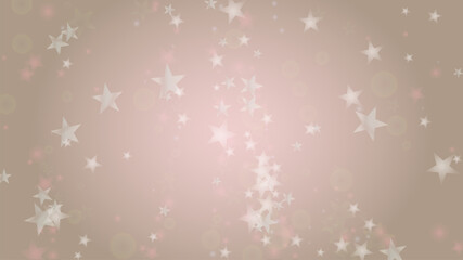 Abstract Vector Pink Background with Silver and White Light Spots. Magic Shiny Pastel Print. Baby Print. Romantic Bokeh Blurred Page Design for St' Valentines Day.  Gentle Stardust Pattern.