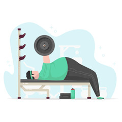 Chest training illustration design