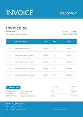 Corporate Invoice Design Template Bill form Business Payments Details