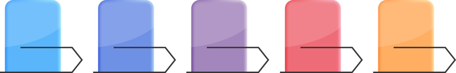 Timeline infographics template with five arrows, workflow or process diagram