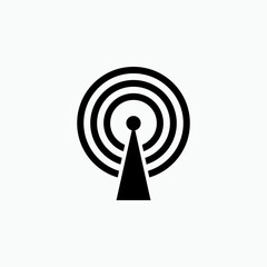 Signal Icon . Wifi, Transmission Symbol.  Sign and Symbol for Design, Presentation, Website or Apps Elements  –  Vector.      