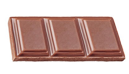 Milk chocolate pieces isolated. PNG transparency