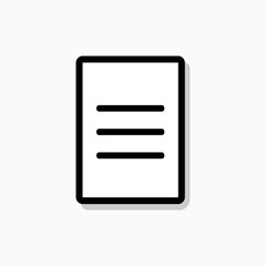  Note Icon. Resume  Symbol – Vector.      