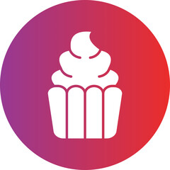 Vector Design Cupcake Icon Style
