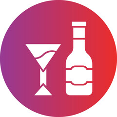 Vector Design Wine Icon Style