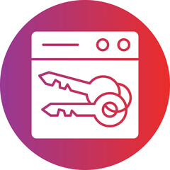 Vector Design Web Key Icon Style