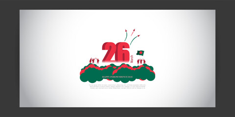 Vector illustration for Happy Bangladesh Independence Day