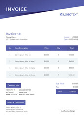 Corporate Invoice Design Template Bill form Business Payments Details