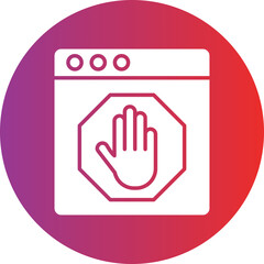 Obraz premium Vector Design AD Blocker Icon Style