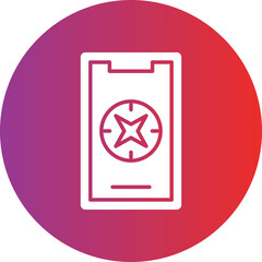 Vector Design Mobile Compass Icon Style