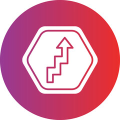 Vector Design Zig Zag Road Icon Style