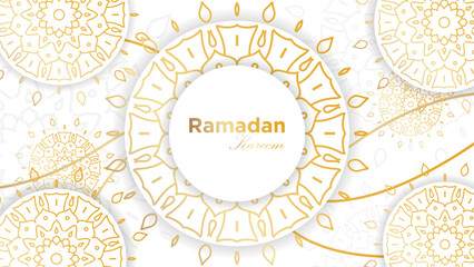 Luxury ramadan background with Islamic golden ornament mandala. Mandala pattern Ramadan