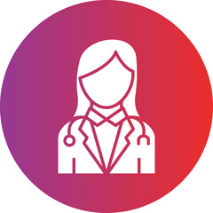 Vector Design Lady Doctor Icon Style