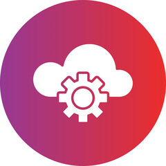 Vector Design Cloud Settings Icon Style
