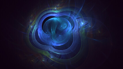 3D rendering abstract colorful fractal light background