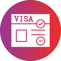 Fototapeta na wymiar Vector Design Visa Icon Style