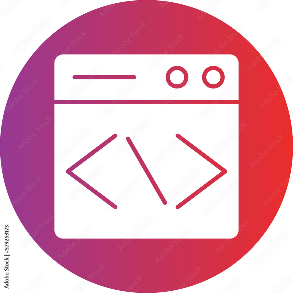 Wall mural vector design website coding icon style