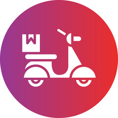 Vector Design Motorbike Delivery Icon Style