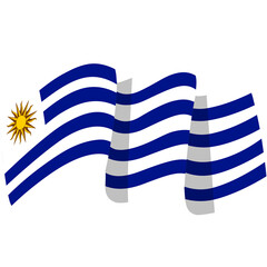 uruguay waving flag isolated illustration for national event or independence day