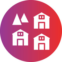 Vector Design Village Icon Style